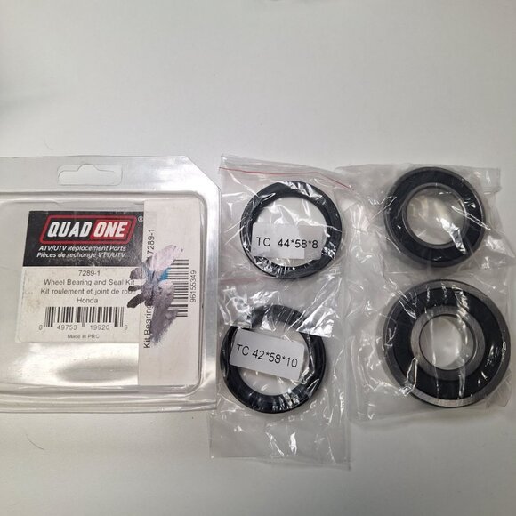 Quad One Wheel Bearing Kit 7289-1 Honda TRX Rear Foreman Rubicon Replacement - Picture 4 of 4